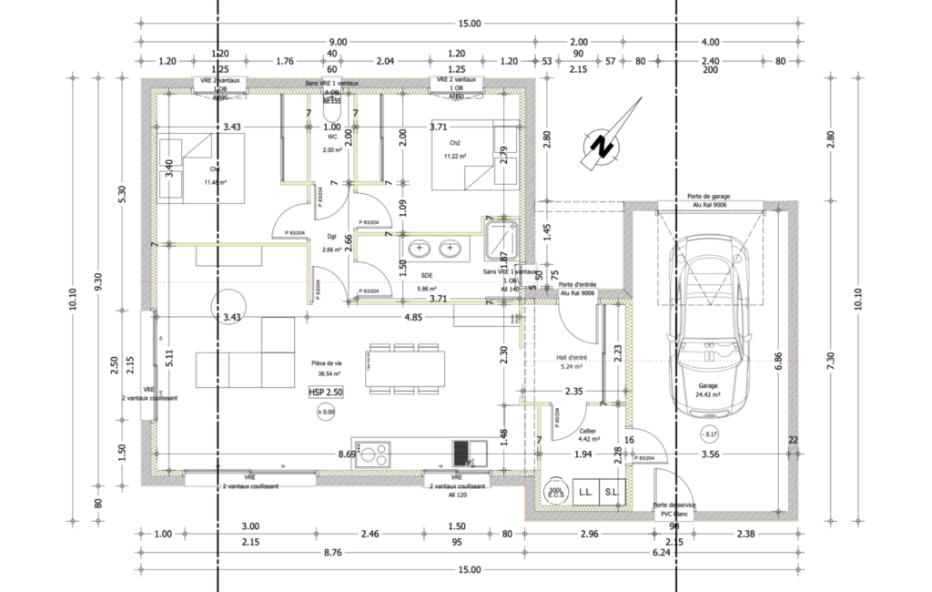 plan 2D maison 1